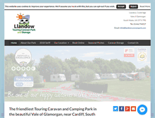 Tablet Screenshot of llandowcaravanpark.com